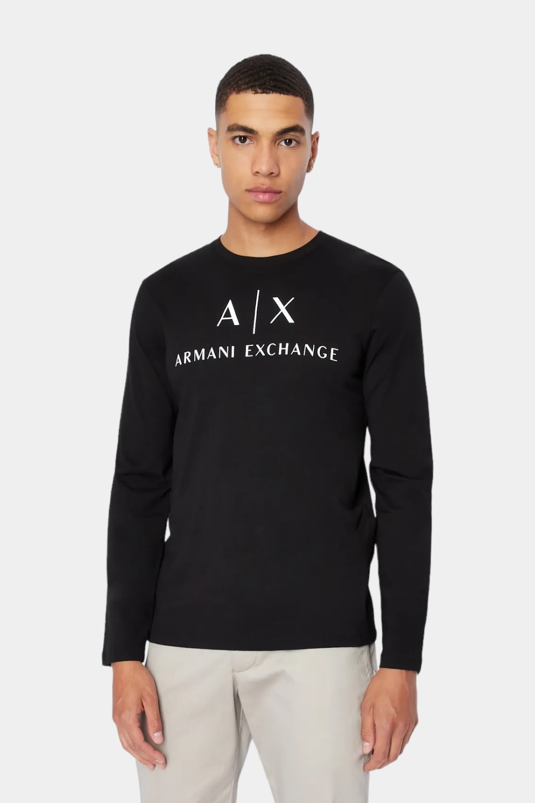 Чорний лонгслів 8NZTCH Z8H4Z 1200 Armani Exchange